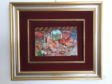 Bassorilievo Lotta di Galli Ligabue