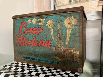 Scatola Latta Cono Modena Vintage
