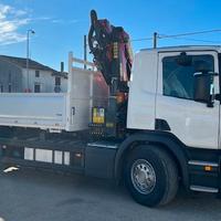 Scania P280 gru PK 12502 con Jib + ribaltabile