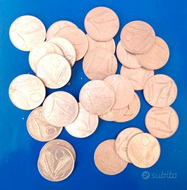 lotto di 30 monete da 10 Lire vari anni