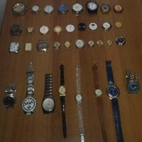 LOTTO DI OROLOGI LUNETTE CASSE CINTURINI X RICAMBI