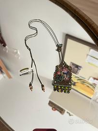 Collana Medaglione Cristalli Swarovski