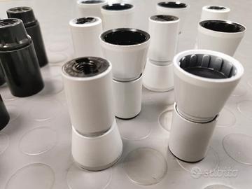 PORTALAMPADA E14 BIANCO+NERO 20PZ