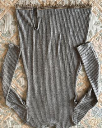 vestito Zara S manica lunga brillantini