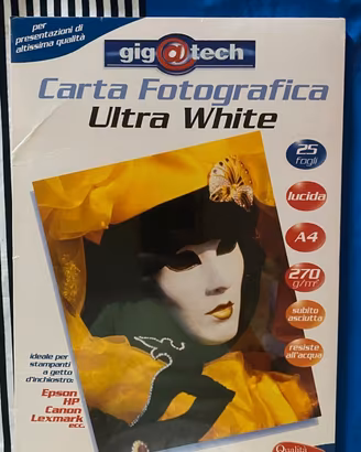 Carta Fotografica Gig@tech Ultra White A4 Lucida