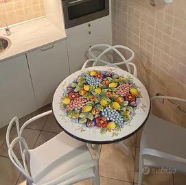 Tavolo in pietra lavica fatto a mano in sicilia