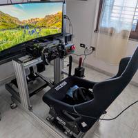 Moza r16v2 + corona GS + thrustmaster T-lcm 