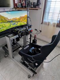 Moza r16v2 + corona GS + thrustmaster T-lcm 