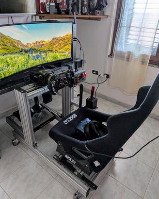 Moza r16v2 + corona GS + thrustmaster T-lcm 