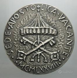 Medaglia Vaticano Sede Vacante 1978 Argento 986