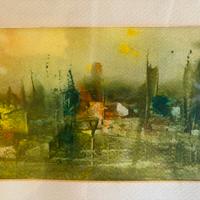 Mario Tansini tempera acquarellata 1980