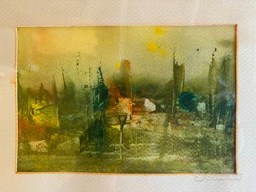 Mario Tansini tempera acquarellata 1980