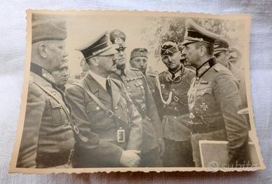 Fotografia epoca nazista Hitler e generali Polonia