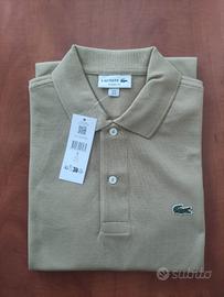 Polo uomo Lacoste tg 4/M colore beige Classic Fit 