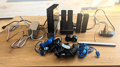 Nintendo Wii nera es, giochi,adattatore, accessori