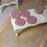 Set 4 Piatti miniatura 1:12 - Rosa Antico Shabby -
