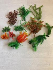 Piante finte acquario