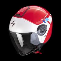 casco jet EXO CITY 2 BIANCO ROSSO ECE 22.06