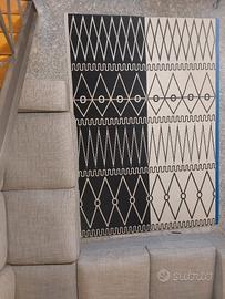 Tappeto in lana tessitura piatta double face