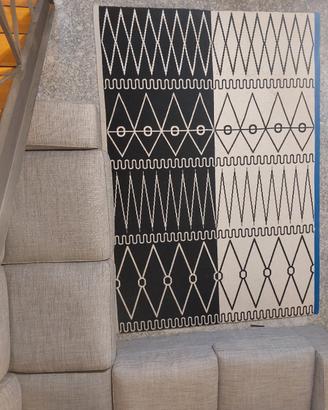 Tappeto in lana tessitura piatta double face