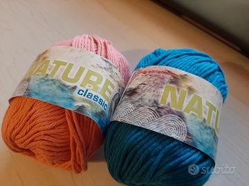 Gomitoli Rosa e Blu Cotone