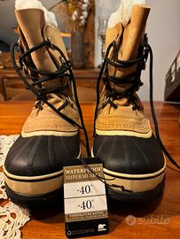 Scarponi neve Sorel vero camoscio -40 gradi