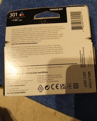 Cartuccia stampante HP 301 (CH562EE) - 3 colori