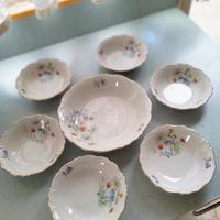 Set da 6 per dessert in porcellana vintage