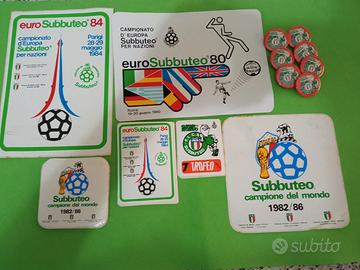 Collezione vari sticker e spille subbuteo