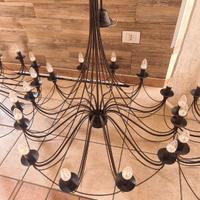 Set 4 Lampadari in ferro battuto