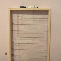 Lavagna trasparente a pennarelli