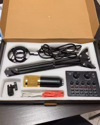 kit studio microfono condensatore + scheda v8 ok