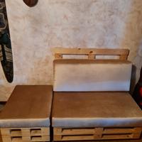 divano con puff nuovo