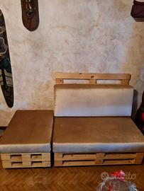 divano con puff nuovo