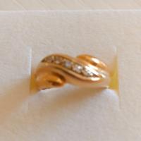 Anello oro 18kt giallo con diamanti