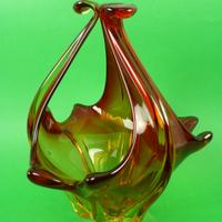 Cestello centro tavola in vetro di Murano