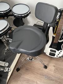 Sgabello batteria con schienale