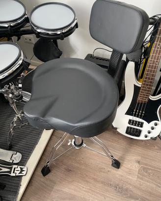 Sgabello batteria con schienale
