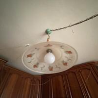 Lampadario a sospensione decorato in vetro