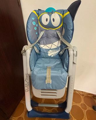 Seggiolone pappa Chicco Polly 2 Start Shark
