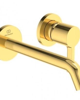 RUBINETTERIA A MURO BRUSH GOLD