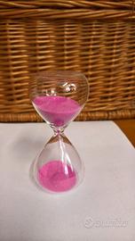 CLESSIDRA IN VETRO, ROSA