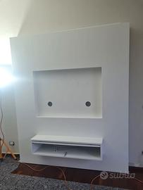 Parete TV design Bianco