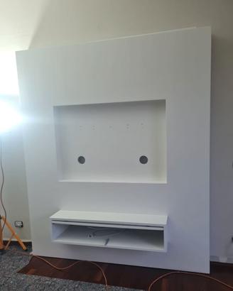 Parete TV design Bianco