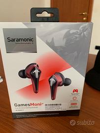 CUFFIE EARBUDS SARAMONIC SR-BH60-R colore rosso