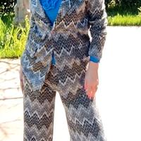 Completo blazer e pantalone fantasia stile Missoni
