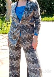 Completo blazer e pantalone fantasia stile Missoni