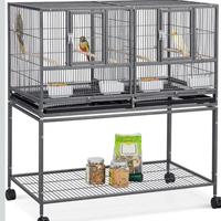 Voliera con divisoria, piedistallo e coprigabbia 