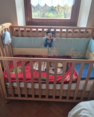 Lettino Foppapedretti+ materasso+paracolpi