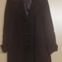 Cappotto viola di lana